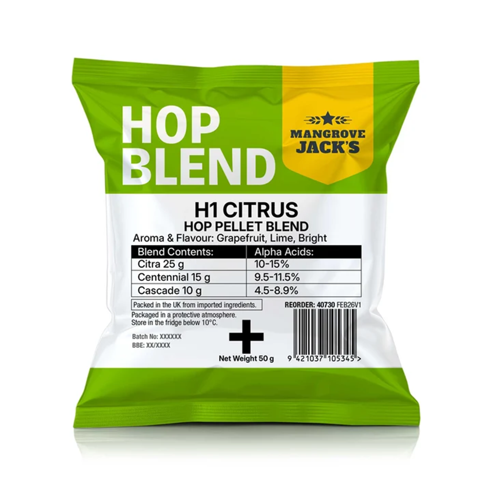 MJ H1 CITRUS HOP PELLET BLEND 50gm