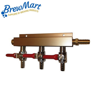 GAS MANIFOLD - 3 WAY 1/4