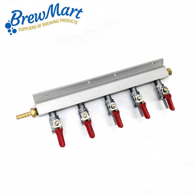 GAS MANIFOLD  -5 WAY 1/4