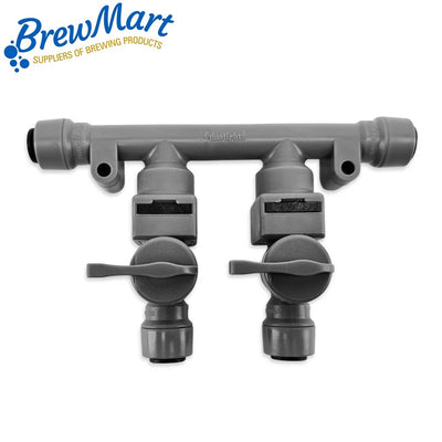 GAS MANIFOLD - 2 WAY DUOTIGHT 8mm