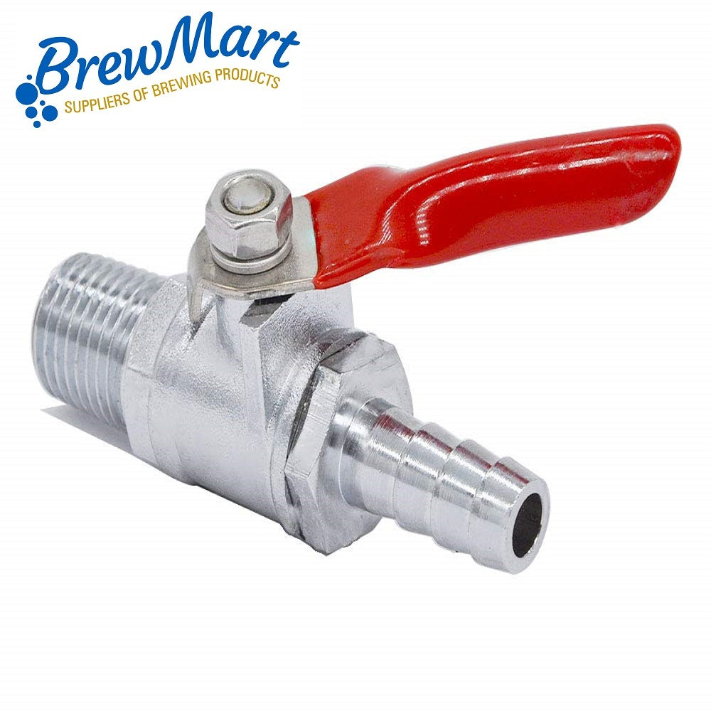BALL VALVE BARB 1/4 BSP