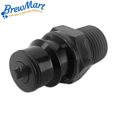 JOINTECH MALE CONNECTOR WITH AUTO SHUT OFF x 1/2 INCH BSPT MALE