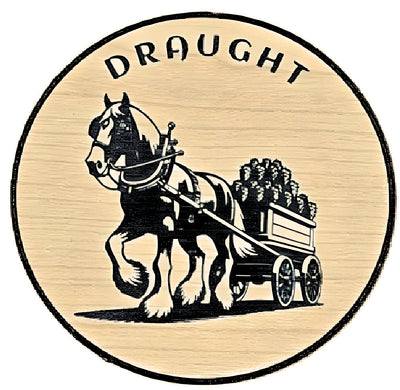 TAP HANDLE WOOD GRAIN INSERT - DRAUGHT BEER