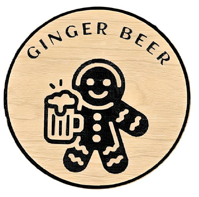 TAP HANDLE WOOD GRAIN INSERT - GINGER BEER