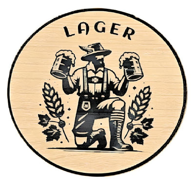TAP HANDLE WOOD GRAIN INSERT - LAGER