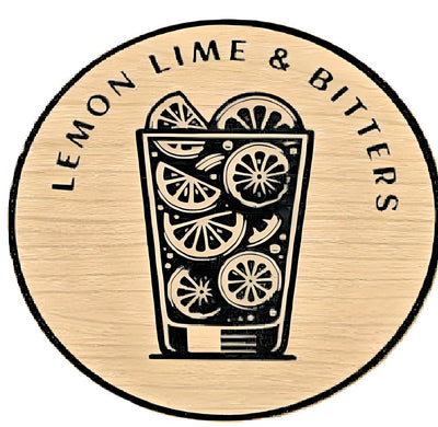 TAP HANDLE WOOD GRAIN INSERT LEMON, LIME BITTERS