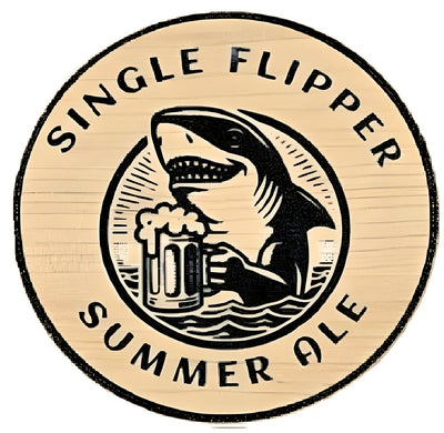 TAP HANDLE WOOD GRAIN INSERT - SINGLE FLIPPER