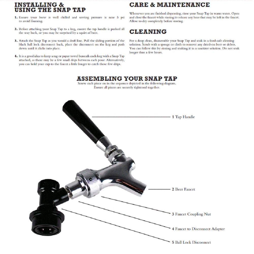 PARTY TAP with PLASTIC DISCONNECT