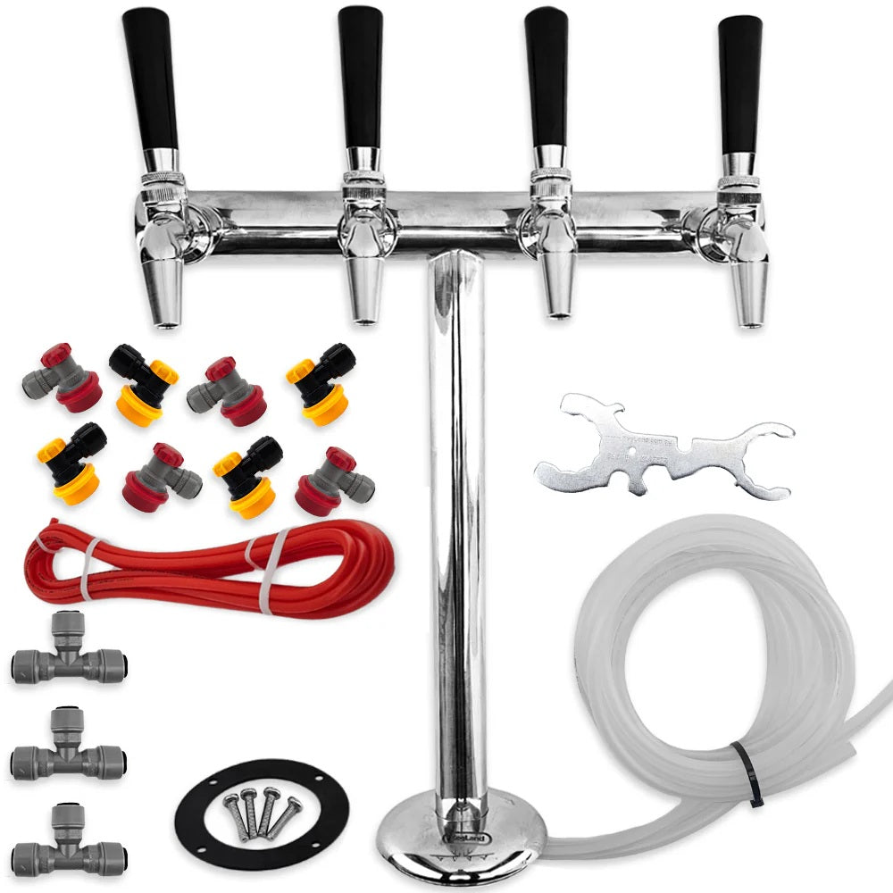 KEGERATOR X - 4 TAP SUPER SLIM GRANDE WITH NUKATAPS