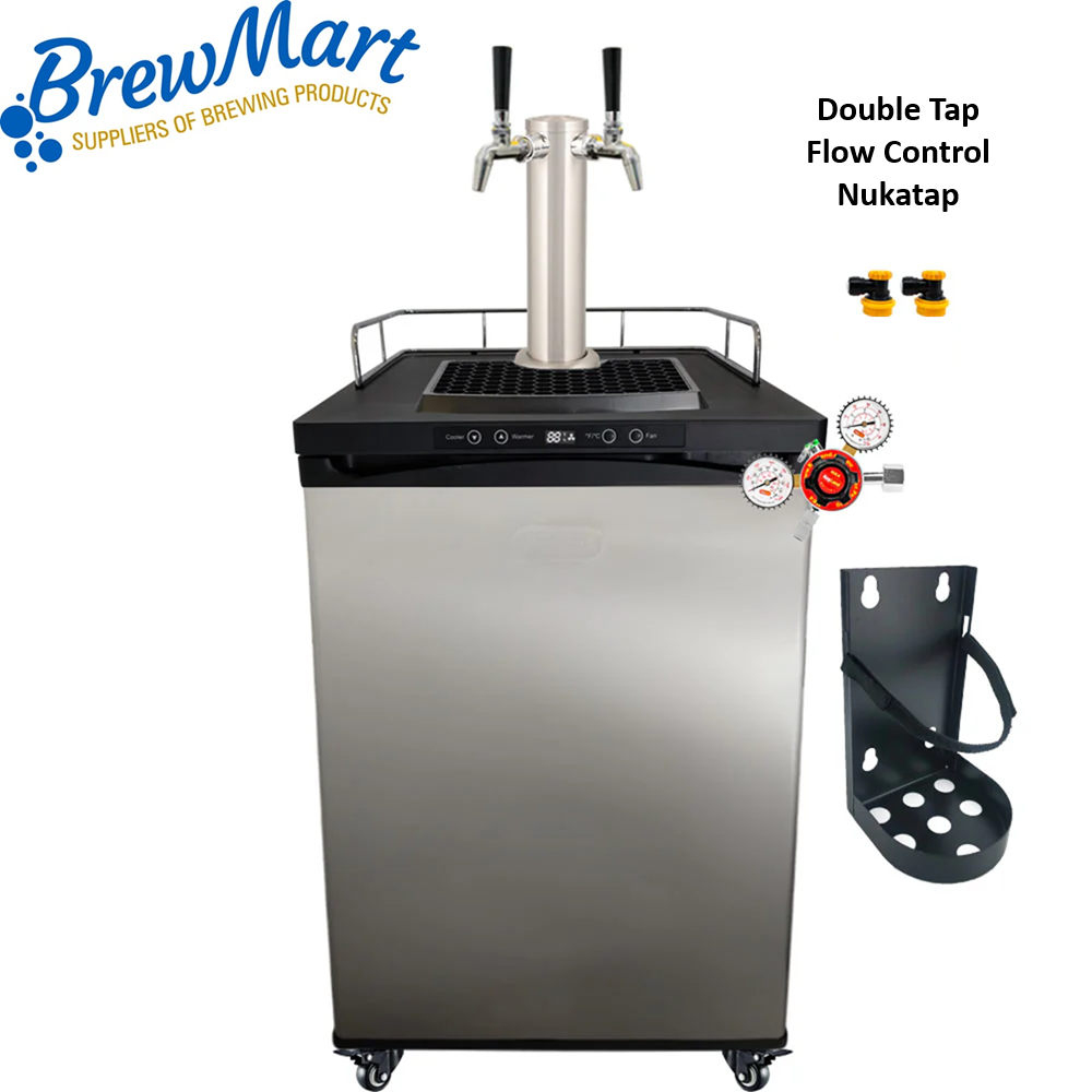 KEGERATOR X - 2 TAP TOWER WITH FLOW CONTROL NUKATAPS