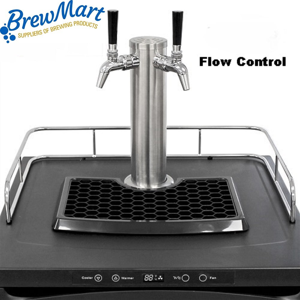 KEGERATOR X - 2 TAP TOWER WITH FLOW CONTROL NUKATAPS