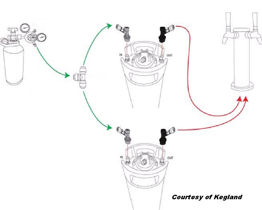 KEGERATOR X - 2 TAP GRANDE WITH FLOW CONTROL NUKATAPS