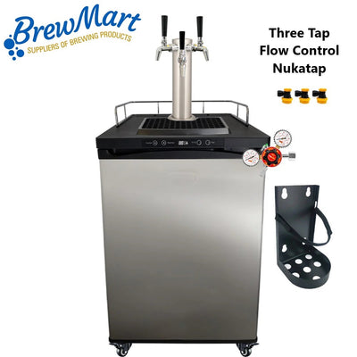 KEGERATOR X - 3 TAP TOWER WITH FLOW CONTROL NUKATAPS