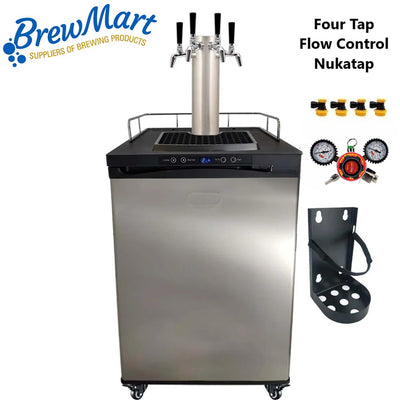 KEGERATOR X - 4 TAP TOWER WITH FLOW CONTROL NUKATAPS