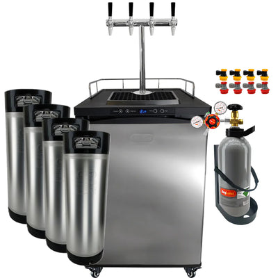 KEGERATOR X - 4 TAP SUPER SLIM GRANDE WITH NUKATAPS