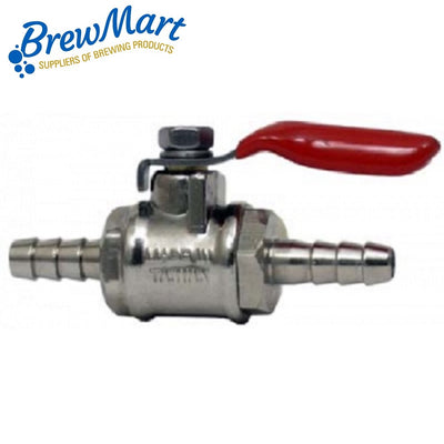 BALL VALVE BARB 1/4 inch