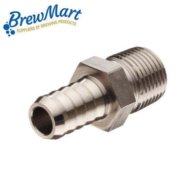 BARB 3/8 x 1/2 MBSP STRAIGHT