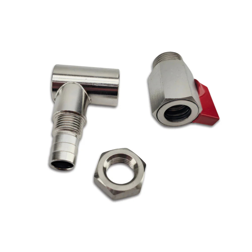 BREWZILLA SIGHT GLASS STAINLESS CONNECTION KIT (Ball valve & Elbow)