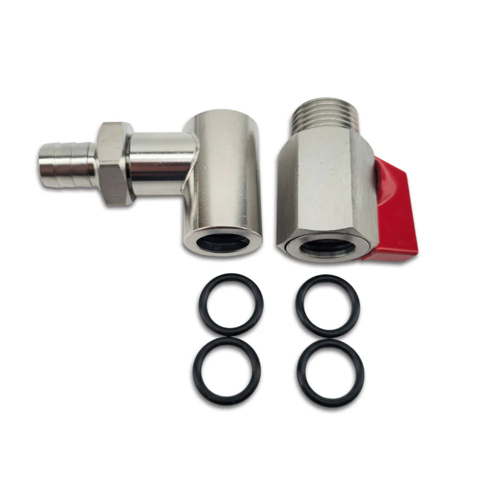 BREWZILLA SIGHT GLASS STAINLESS CONNECTION KIT (Ball valve & Elbow)