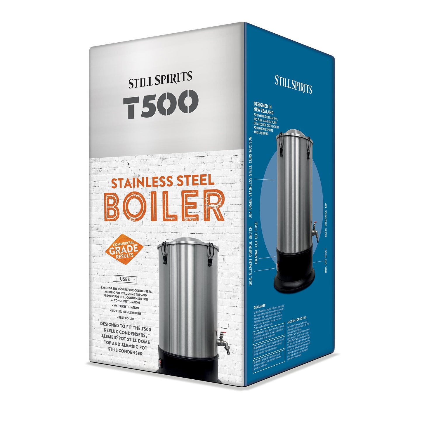 T500 BOILER - 25 litre STAINLESS STEEL