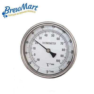 TRI CLAMP THERMOMETER 4 inch DIAL