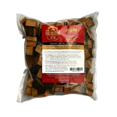 PURE DISTILLING CHUNKS - RUM BARREL 500gm