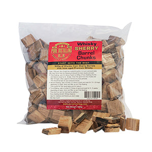 PURE DISTILLING CHUNKS - WHISKY SHERRY 500gm
