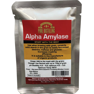 PURE DISTILLING ALPHA AMYLASE ENZYME 15gm