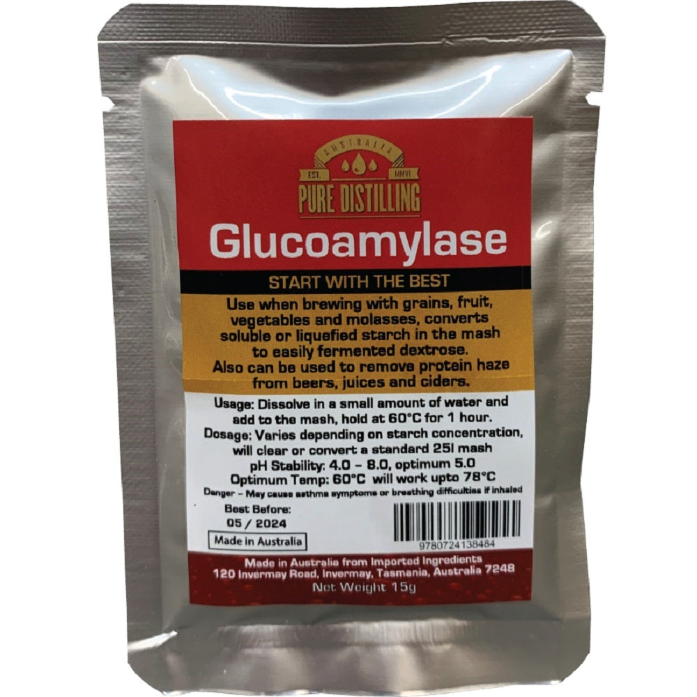 PURE DISTILLING GLUCOAMYLASE ENZYME 15gm