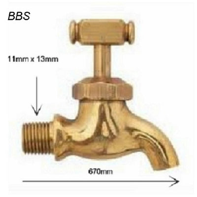 TAP 8mm BRASS TAPERED