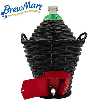 DEMIJOHN 54lt TAP+WEAVE BASKET