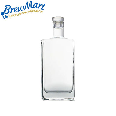 BOTTLE - SPIRIT 500ml SQUARE WITH GLASS STOPPER