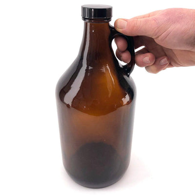 GROWLER - 1.9 LITRE GLASS WITH BLACK CAP