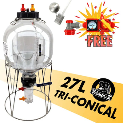 27L FERMZILLA TRI-CONICAL COMPLETE PRESSURE KIT
