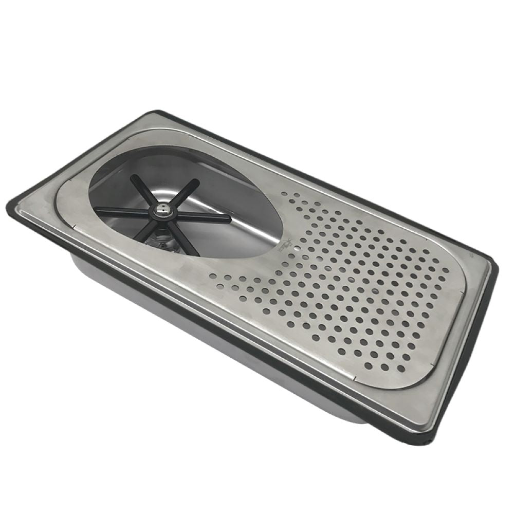 GLASS RINSER - RECESSED WITH DRAIN BOARD - C4042