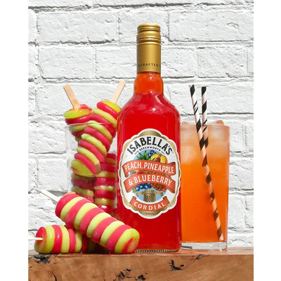 ISABELLAS PEACH, PINEAPPLE & BLUEBERRY (TWISTER) CORDIAL