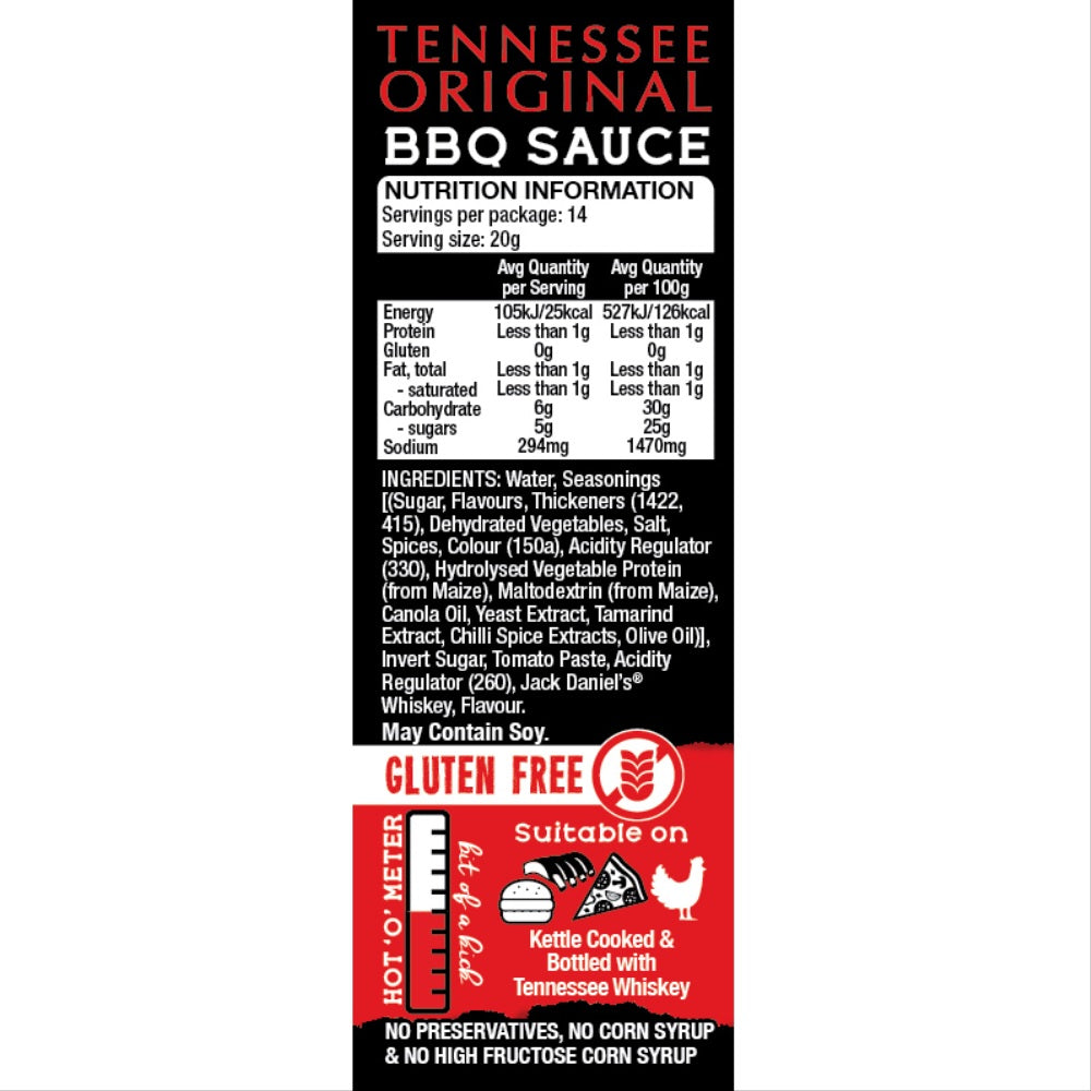 HOT SAUCE - TENNESSEE ORIGINAL BBQ 280gm