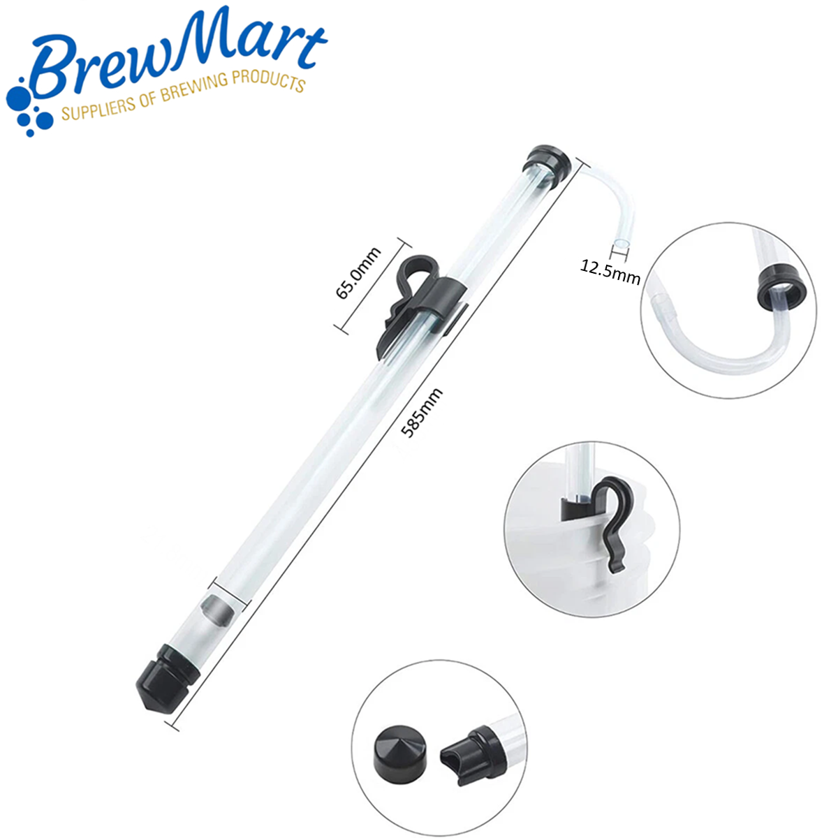 SYPHON AUTO LARGE 1/2" inc SYPHON CLIP