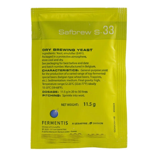 YEAST S-33 SAFBREW 11.5gm