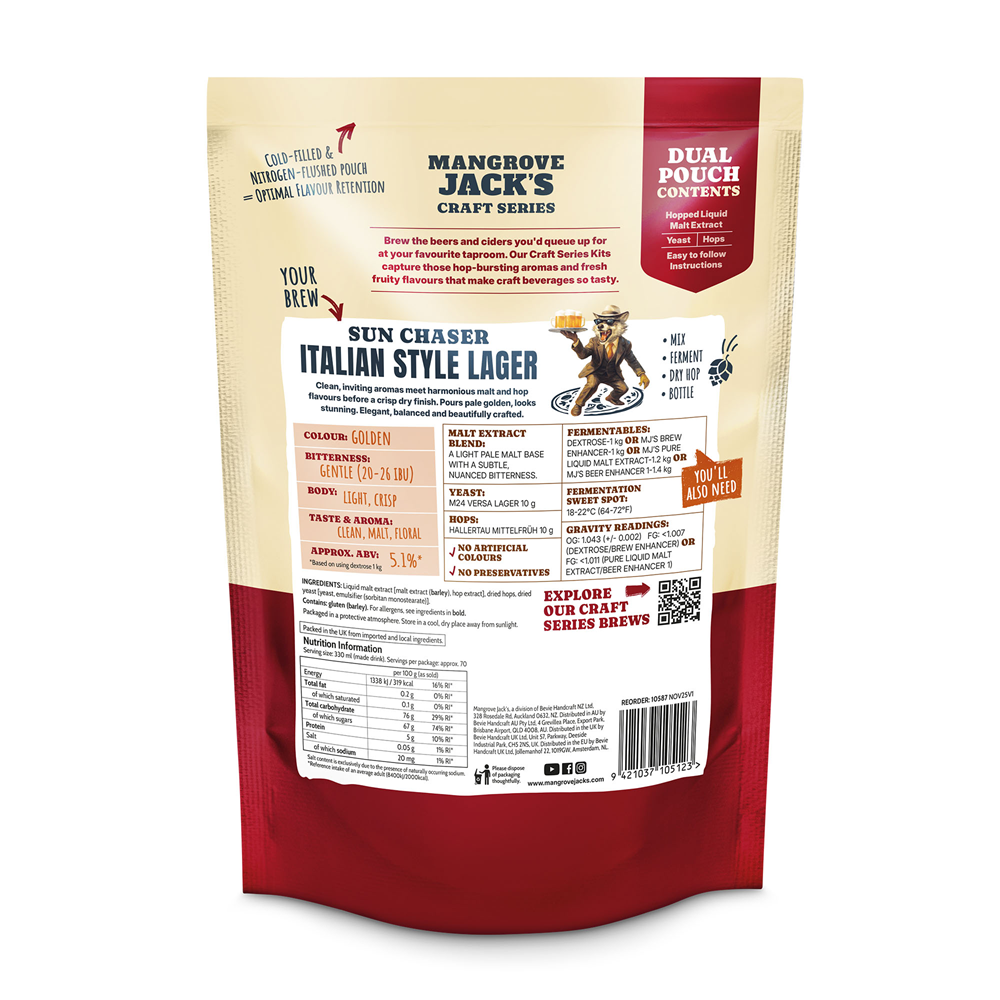 MJ CRAFT SERIES ITALIAN STYLE LAGER 2.2 KG