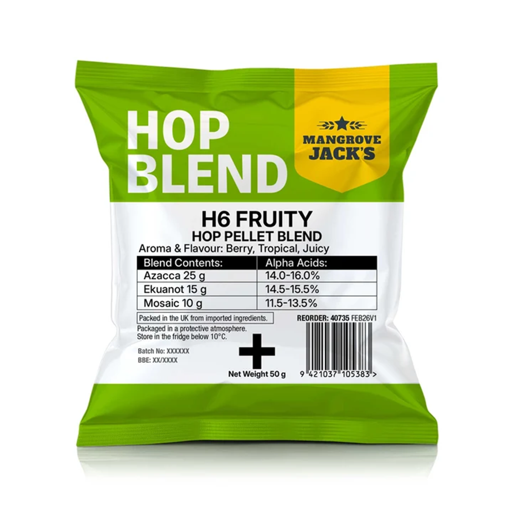 MJ H6 FRUITY HOP PELLET BLEND 50gm