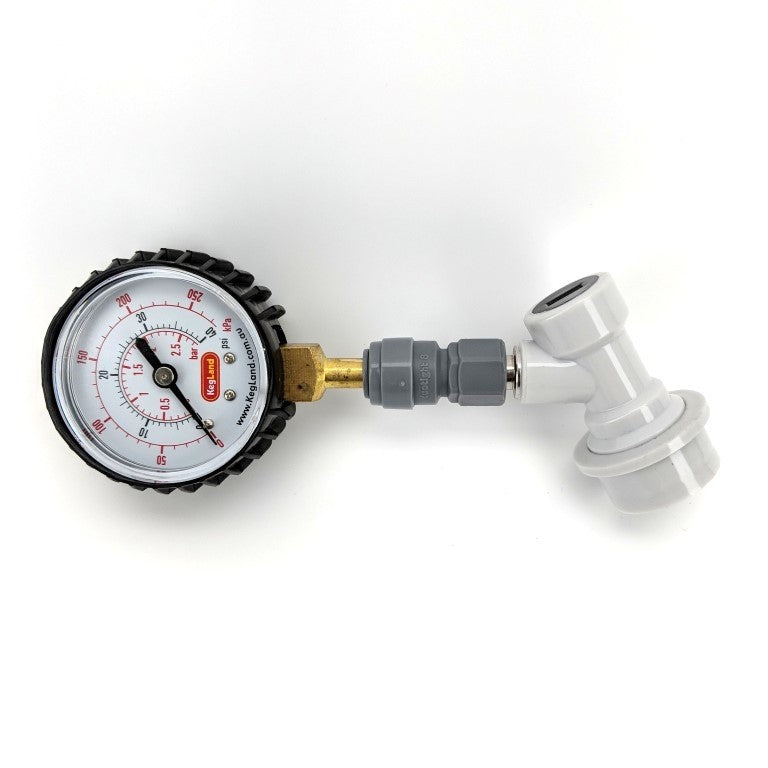 PUSH IN PRESSURE GAUGE 0-15psi