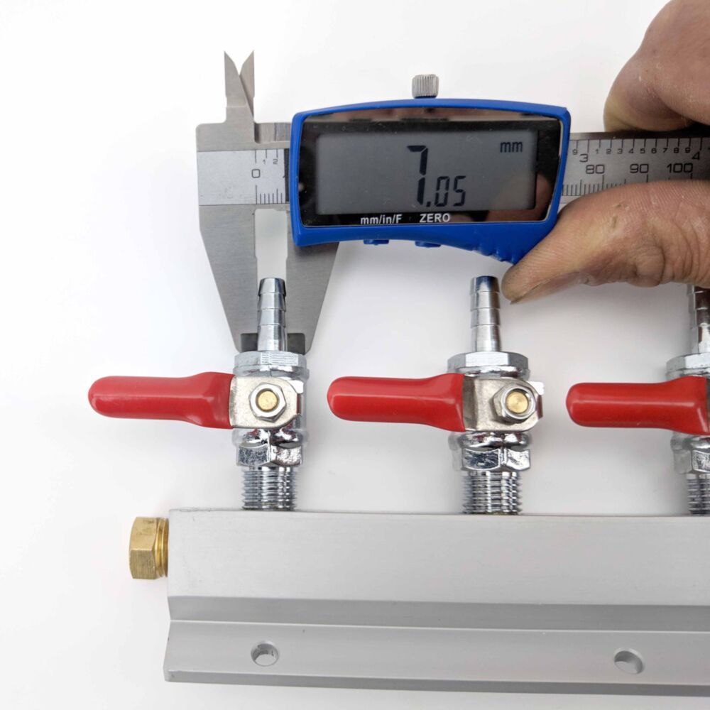 GAS MANIFOLD-5 WAY 1/4