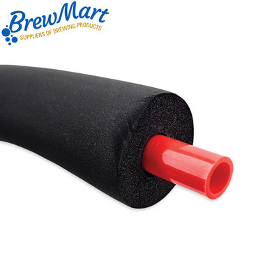 RED GLYCOL INSULATION HOSE 2m Roll x 12mm ID x 16mm OD