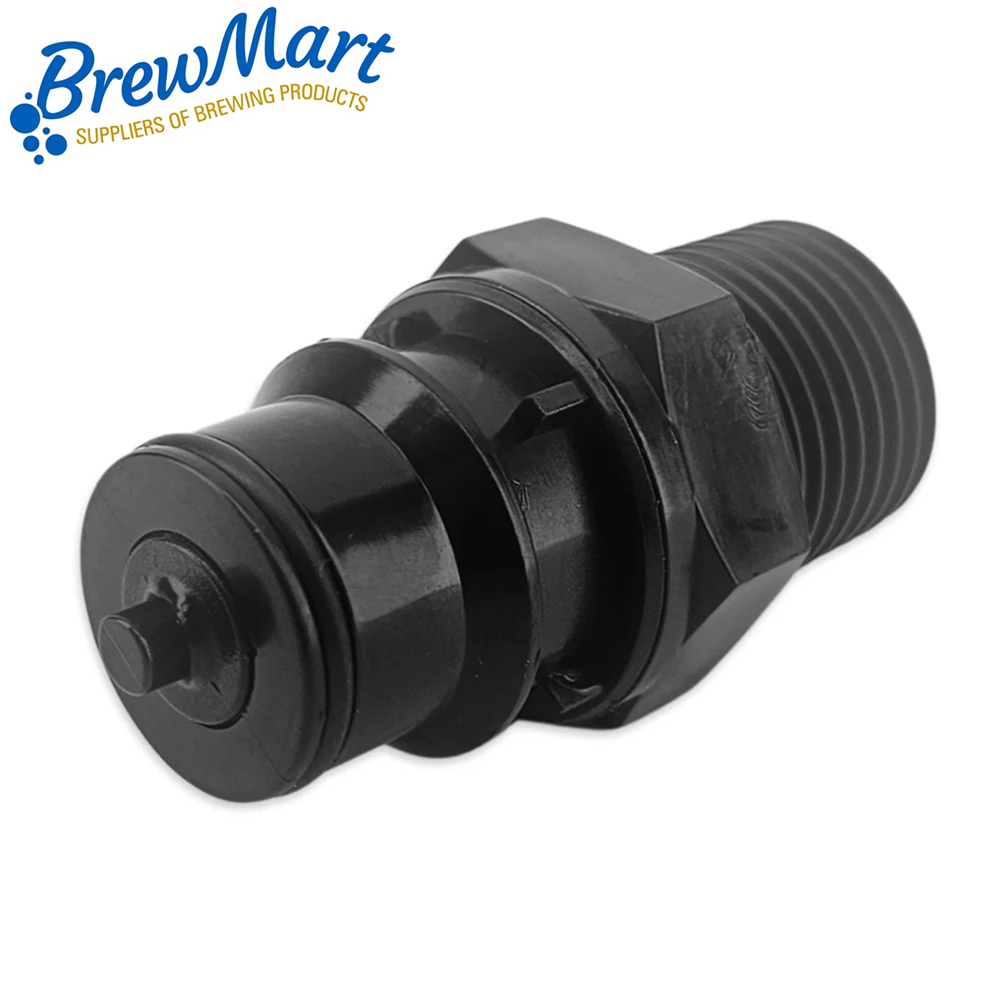 JOINTECH MALE CONNECTOR WITH AUTO SHUT OFF x 1/2 INCH BSPT MALE