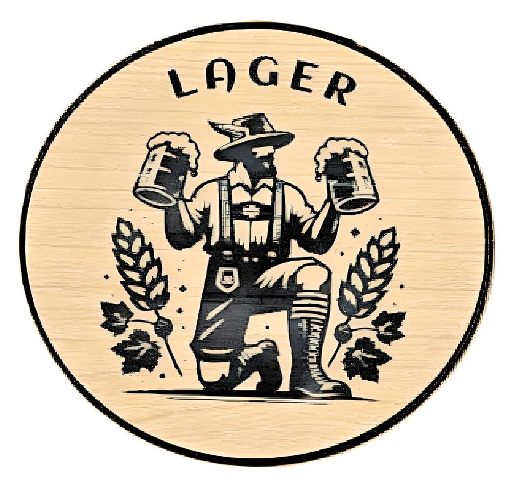 TAP HANDLE WOOD GRAIN INSERT - LAGER