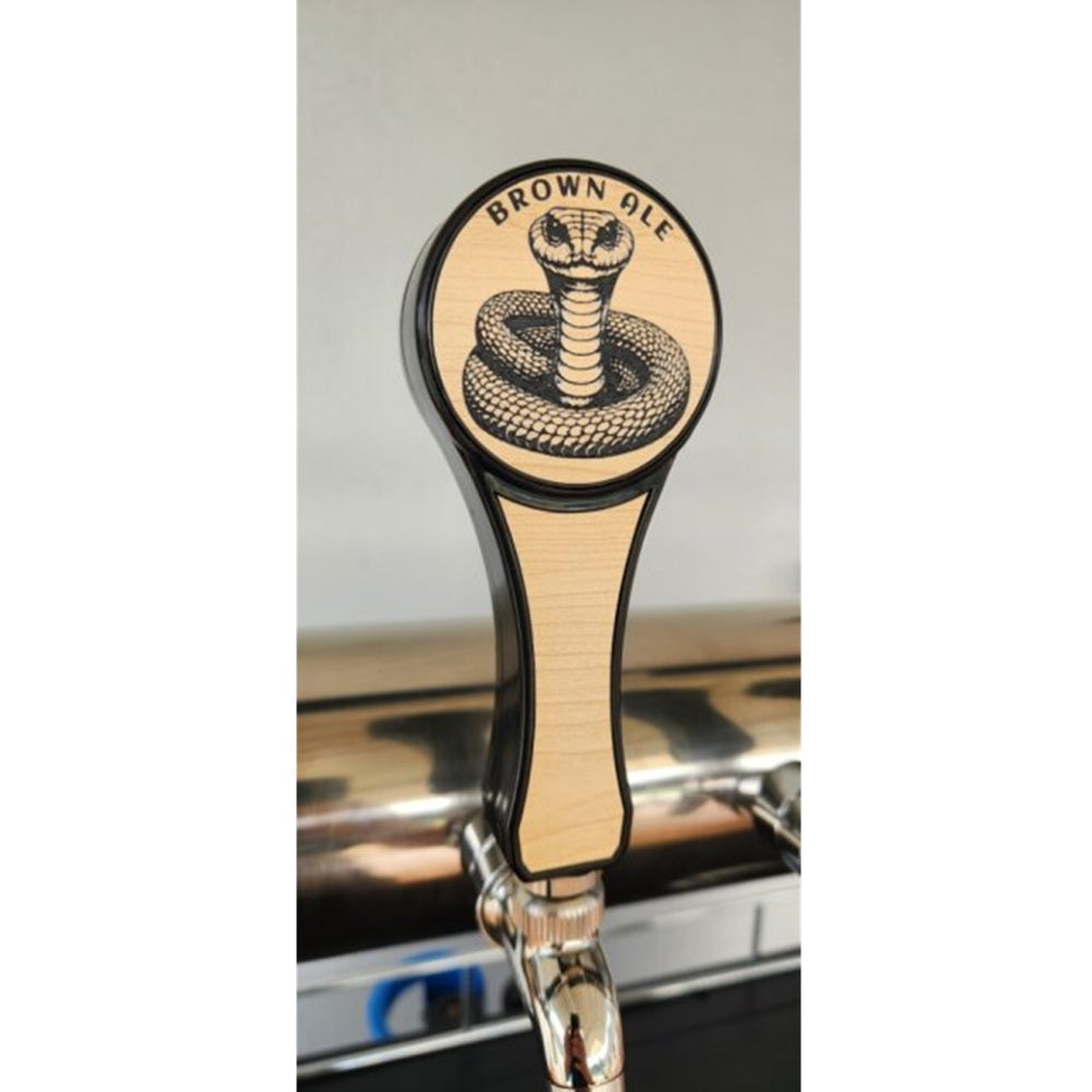 TAP HANDLE - LONG WITH WOOD GRAIN PANEL