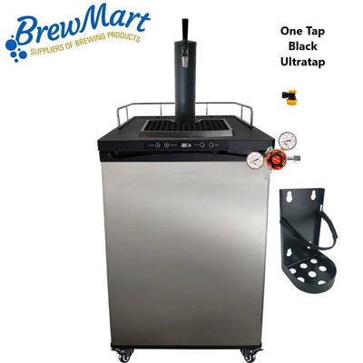 KEGERATOR X - 1 TAP TOWER WITH BLACK ULTRATAP