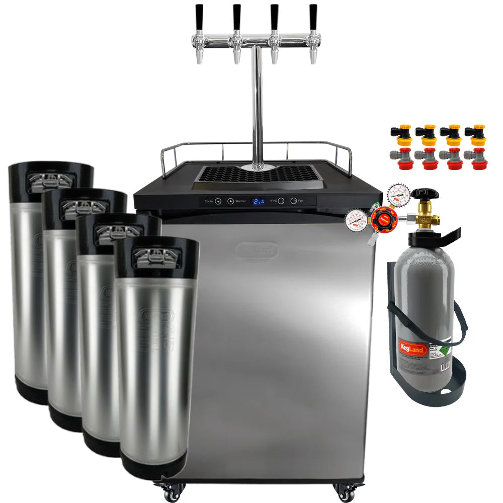 KEGERATOR X - 4 TAP SUPER SLIM GRANDE WITH NUKATAPS