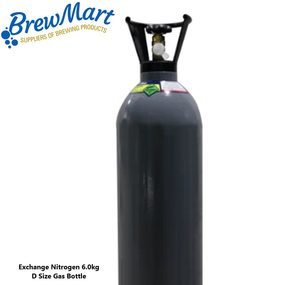 NITROGEN 6.0 kg EXCHANGE D SIZE GAS BOTTLE